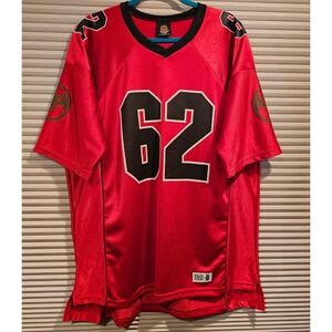 Vintage 2005 Bacardi Live Red Football Jersey Mesh Promo Shirt 62 Mens XL